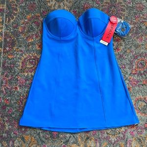 SPANX Sara Blakely Retro Dresskini Top WMS 8 NWT Electric Blue